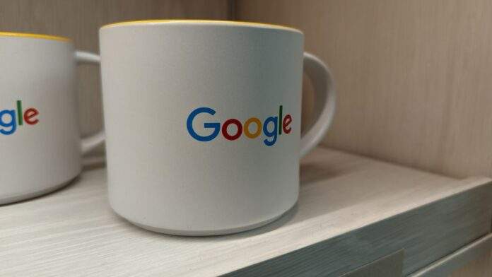 The Google logo on a cup